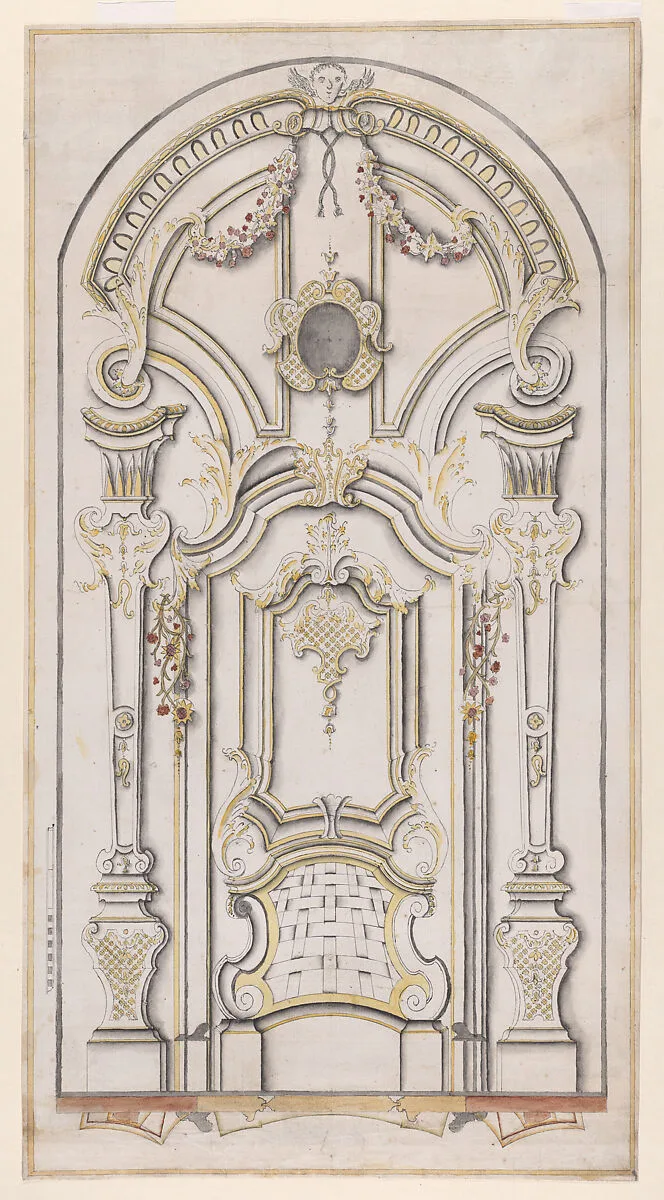 Design for an Entrance Portal with a Single Door — Michael Furtner the Elder|Michael Furtner the Younger