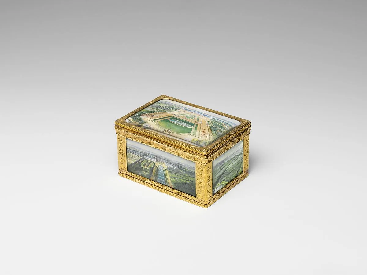 Snuffbox with views at the château of Chanteloup — Pierre-François Delafons|Louis Nicolas van Blarenberghe