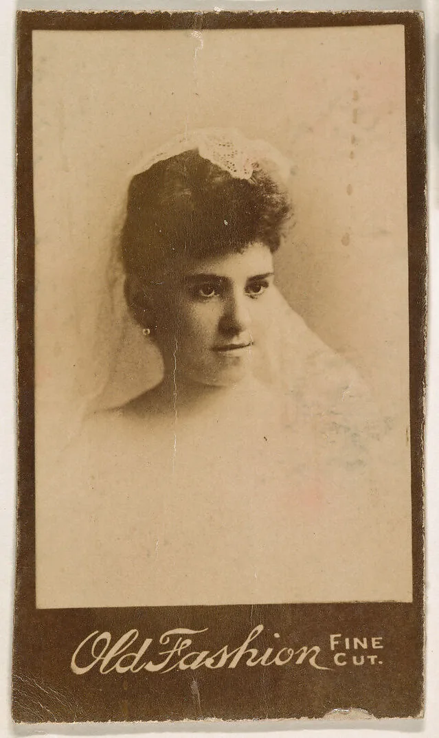 Actress wearing lace headpiece, from the Actresses series (N664) promoting Old Fashion Fine Cut Tobacco — Unknown