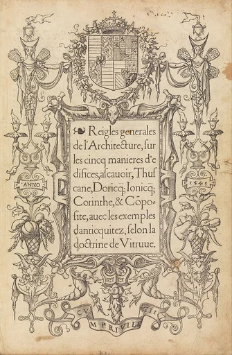 Reigles generales de l'architecture, sur les cincq manieres d'edifices