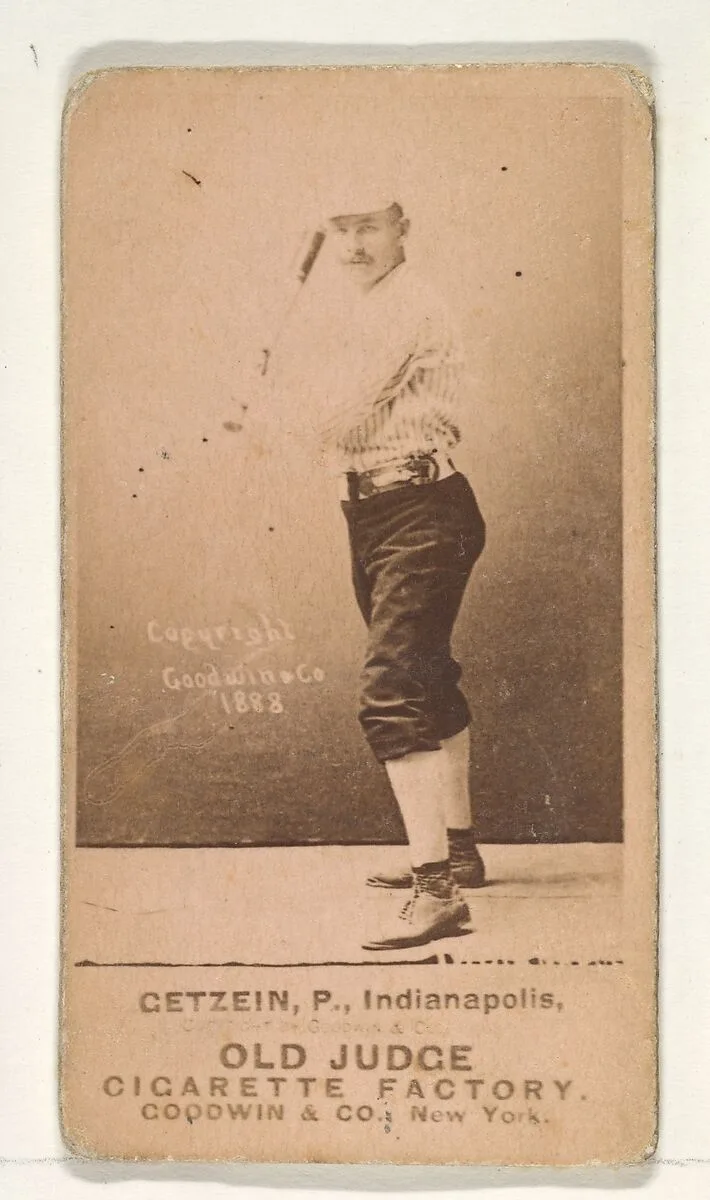 Getzein, Pitcher, Indianapolis, from the Old Judge series (N172) for Old Judge Cigarettes — Goodwin & Company