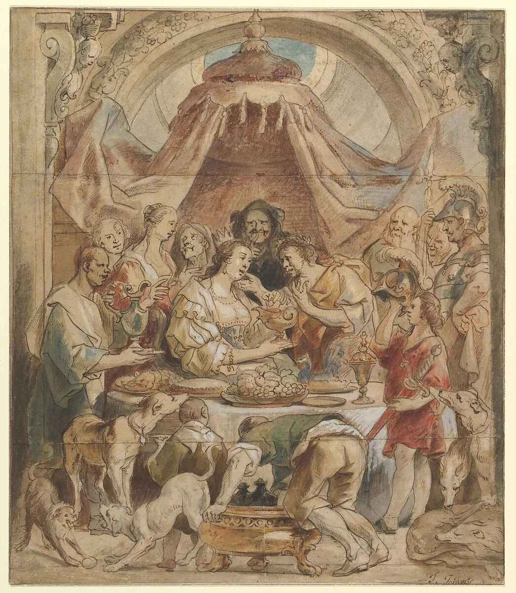 The Banquet of Anthony and Cleopatra — Jacob Jordaens