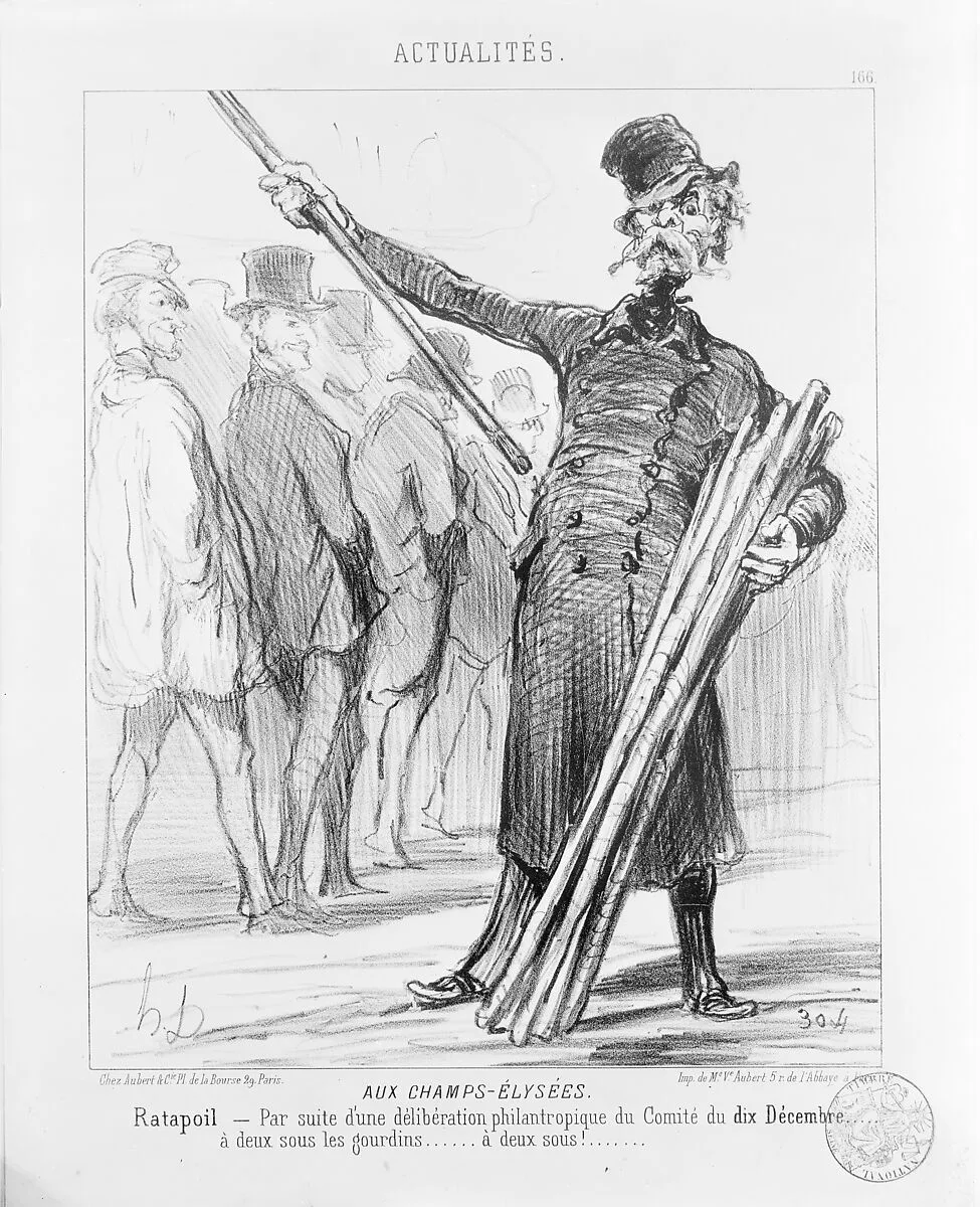 Aux Champs-Élysées, from Actualités, published in "Le Charivari" — Honoré Daumier|Aubert et Cie|Aubert et Cie