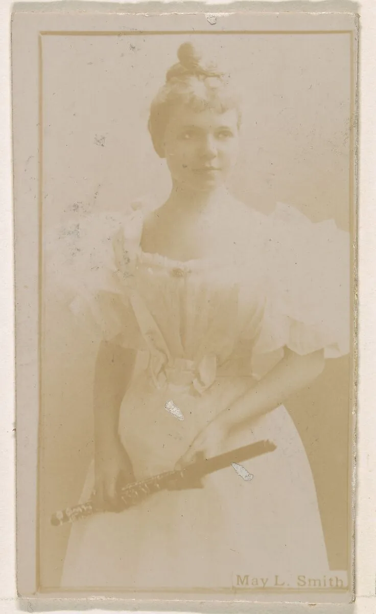 May L. Smith, from the Actresses series (N245) issued by Kinney Brothers to promote Sweet Caporal Cigarettes — Kinney Brothers Tobacco Company