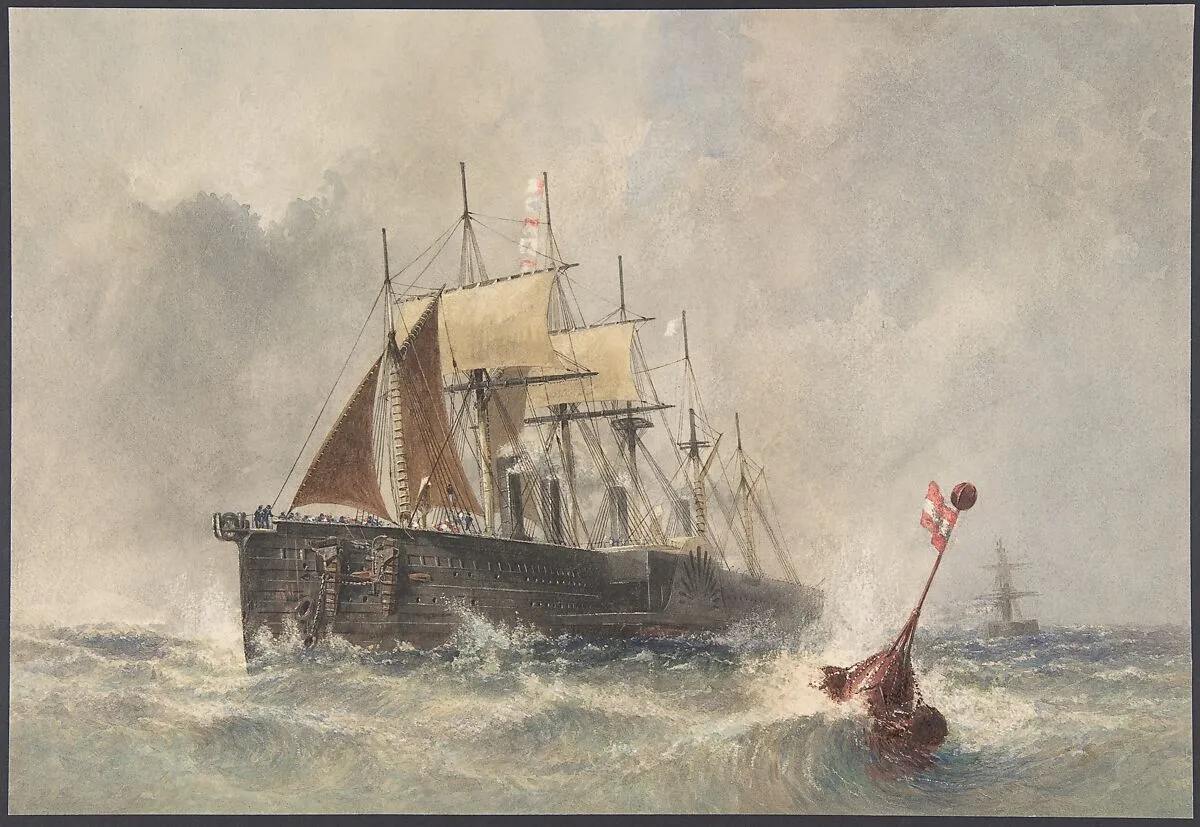 Launching the Buoy from the Bow of the Great Eastern on August 8th, 1865 — Robert Charles Dudley