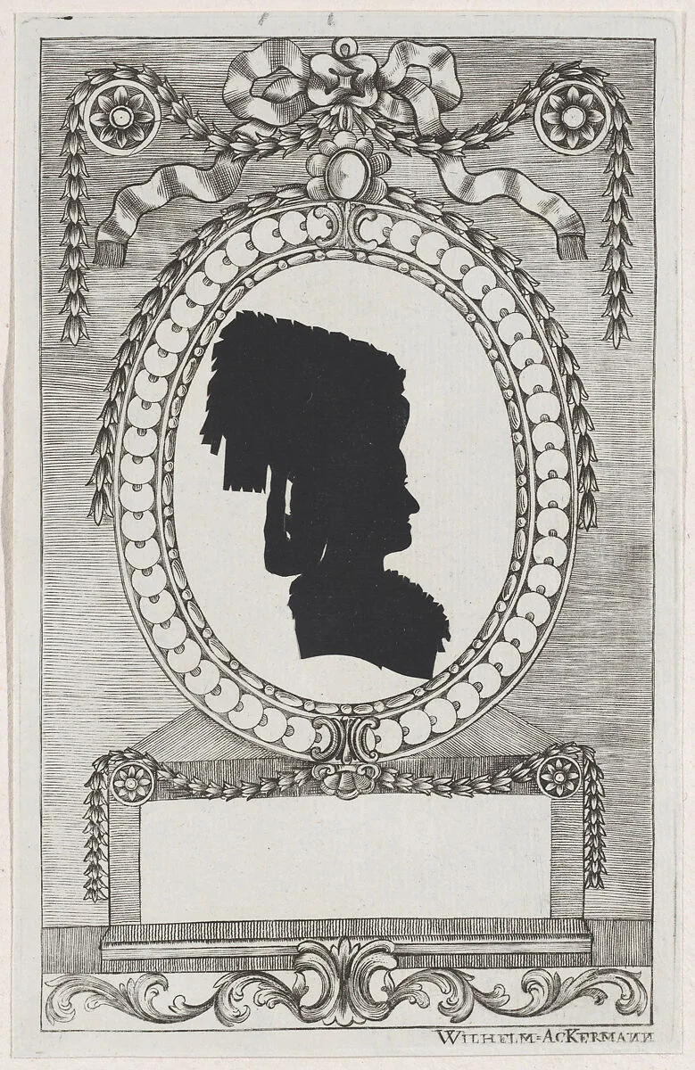 Silhouette of Trapp, Stiftsfräulein — Wilhelm Ackermann