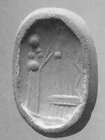 Stamp seal (octagonal pyramid) with cultic scene — Unknown