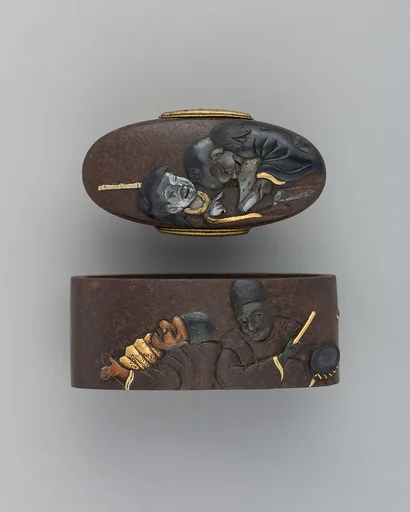 Sword-Hilt Collar and Pommel (Fuchigashira)