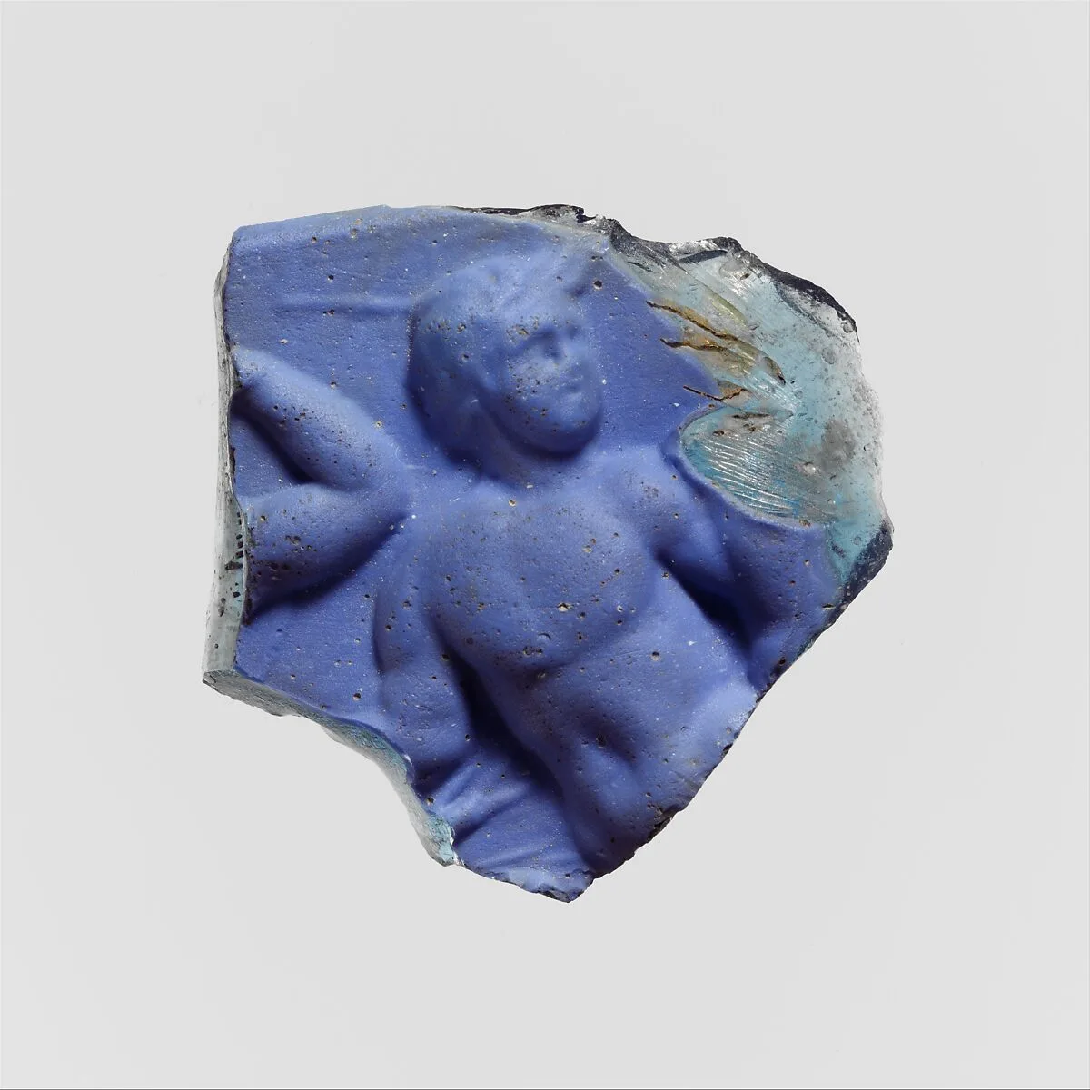 Glass plaque fragment — Unknown