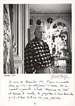 [Picasso Next to "Massacre in Korea" (1951) in His Studio, La Californie, Cannes]