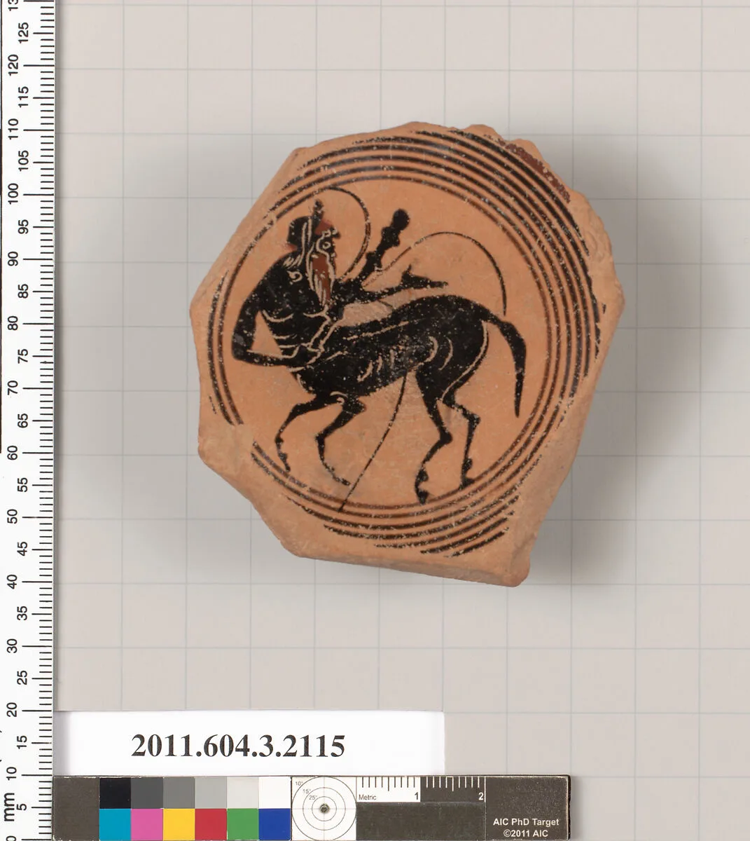 Terracotta fragment of a kylix (drinking cup) — Unknown