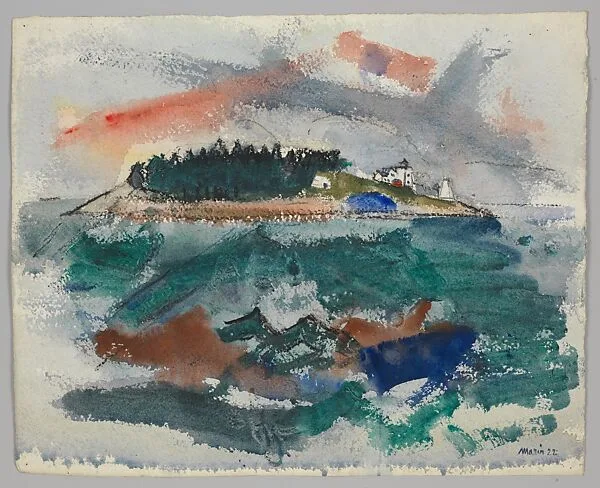 Mark Island and Light from Deer Isle, Maine — John Marin
