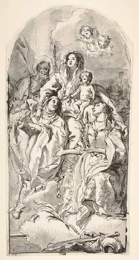The Holy Family with Two Female Saints
