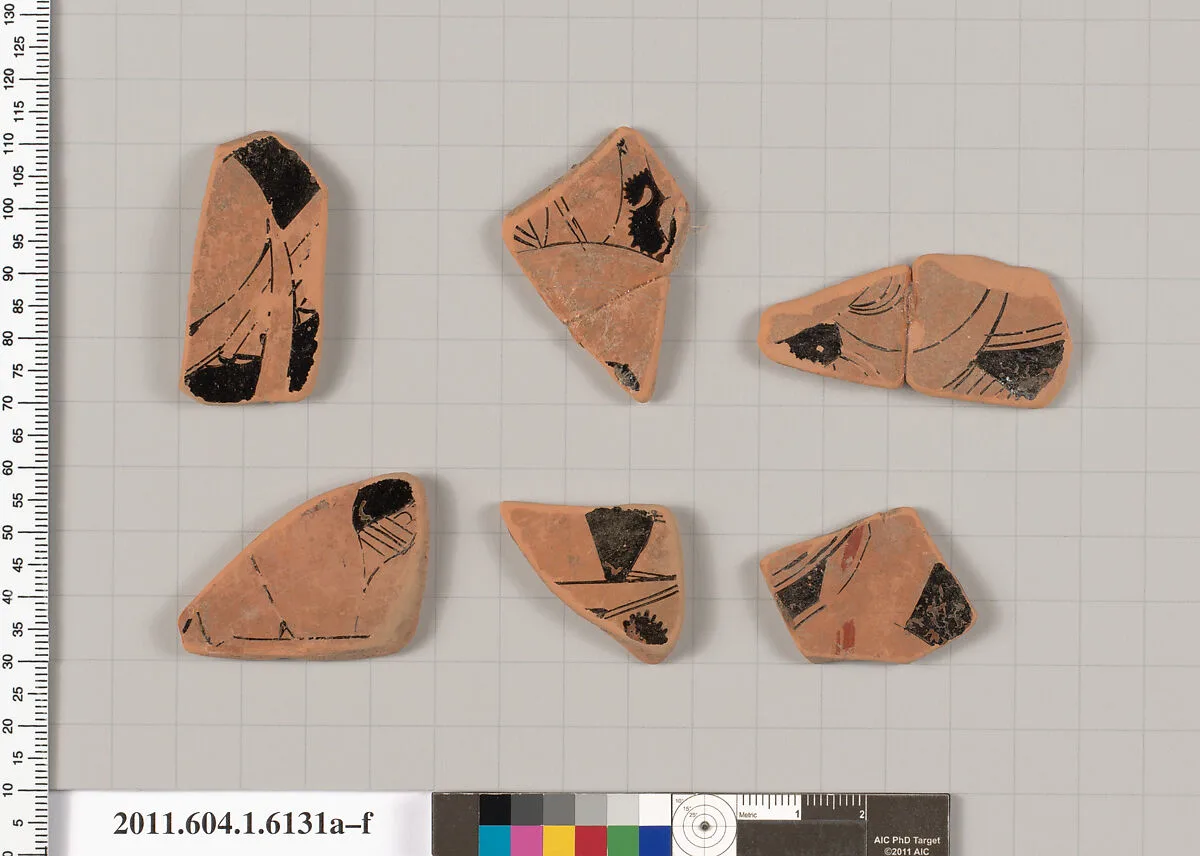 Terracotta fragments of a kylix (drinking cup) — Unknown