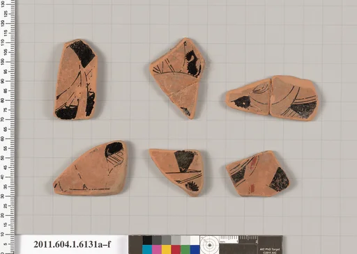 Terracotta fragments of a kylix (drinking cup)