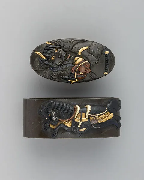 Sword-Hilt Collar and Pommel (Fuchigashira) — Unknown