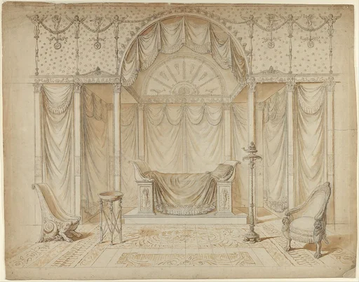 Design for a Bed Alcove in Empire Style