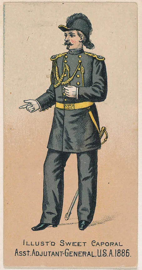 Assistant Adjutant-General, United States Army, 1886, from the Military Series (N224) issued by Kinney Tobacco Company to promote Sweet Caporal Cigarettes — Kinney Brothers Tobacco Company