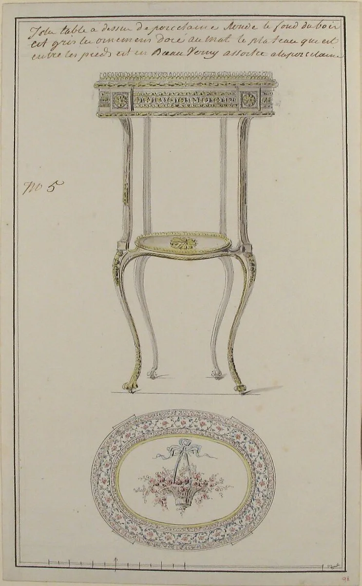 Design for an Occasional Table — Anonymous, French, 18th century