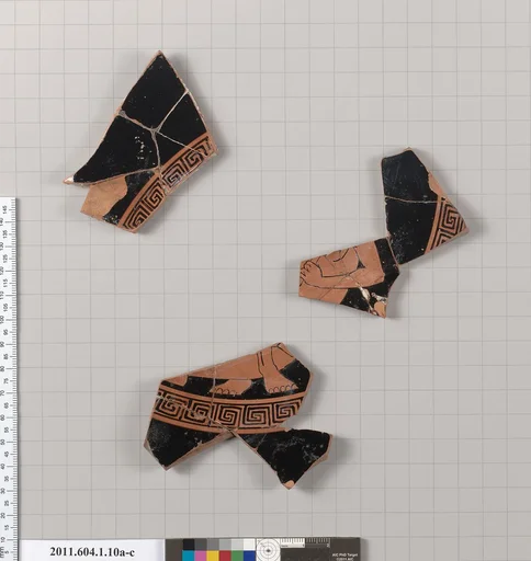 Terracotta fragments of a kylix (drinking cup)