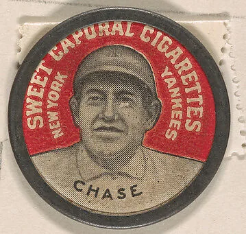 Chase, New York Yankees (red), from the Domino Discs series (PX7), issued by Kinney Brothers — Kinney Brothers Tobacco Company