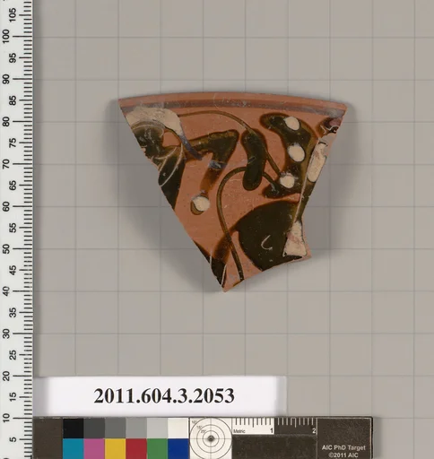 Terracotta rim fragment of a kylix (drinking cup)