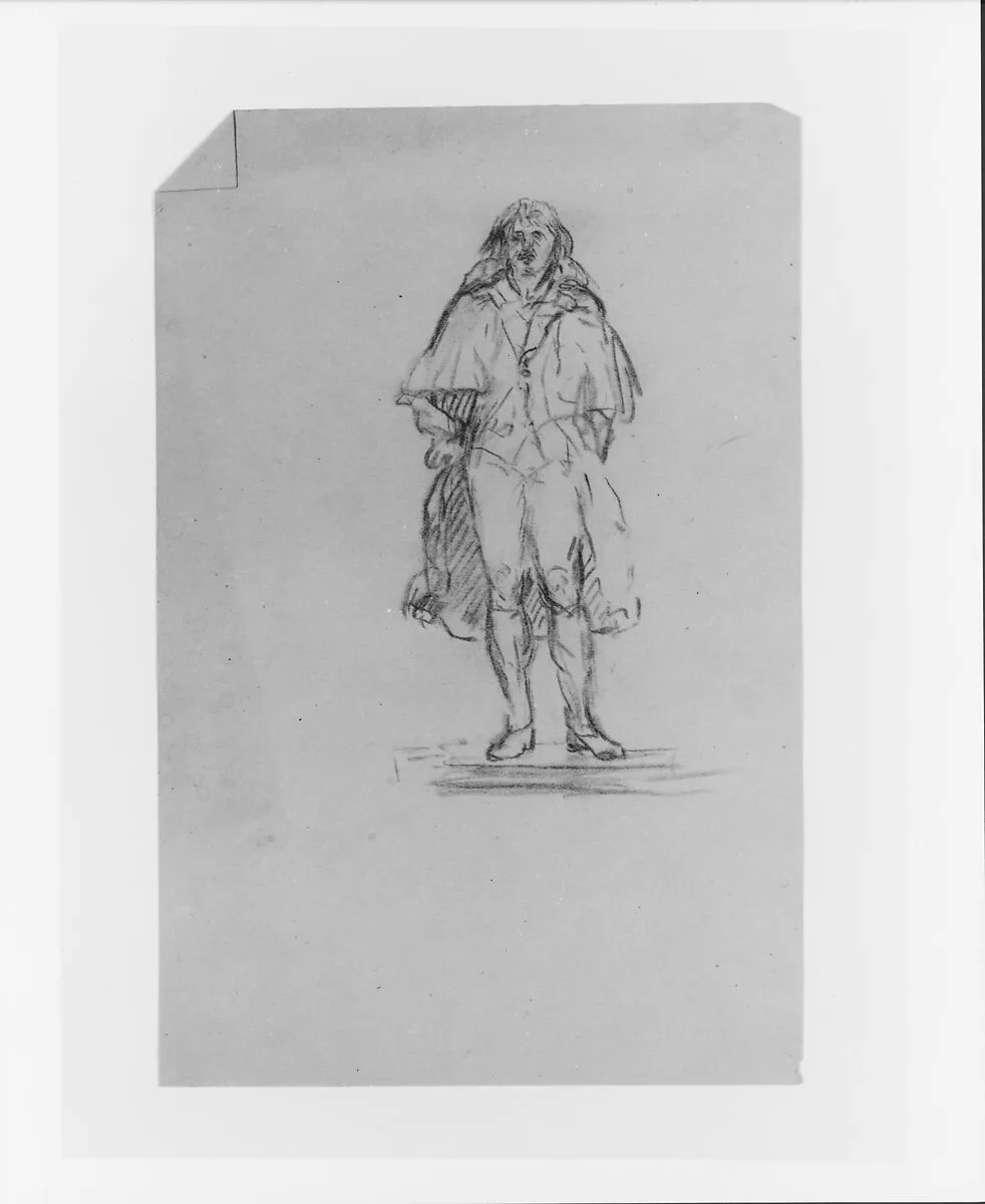 Study for Full-length Male Statue (from Sketchbook) — John Quincy Adams Ward