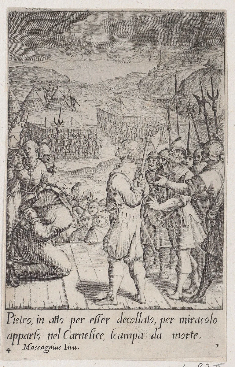 The Executioner, from Scelta d'Alcuni Miracoli e Grazie della Santissima Nunziata di Firenze (Selection of Some Miracles and Graces that Occurred in the Church of the Annunziata in Florence) — Jacques Callot|Donato Mascagni