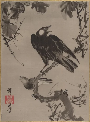 ムクドリ図|Starlings on a Branch