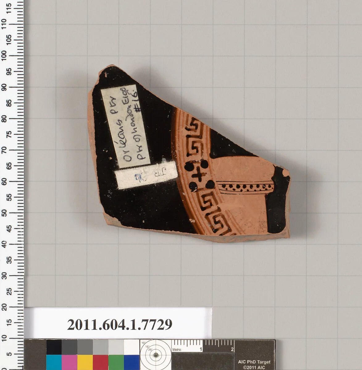Terracotta fragment of a kylix (drinking cup) — Painter of London E 100|Orleans Painter