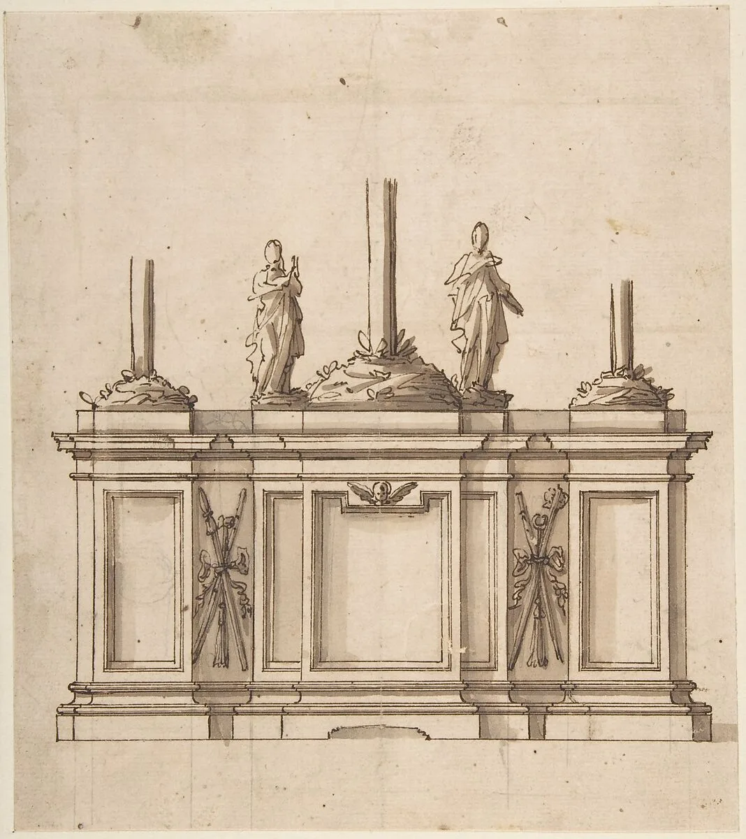 Design for an Altar — Anonymous, Italian, Bolognese 18th century artist