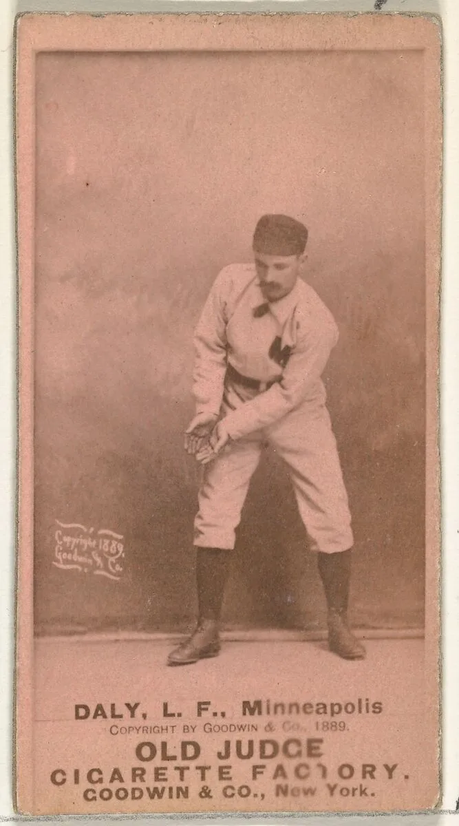 James J. "Sun" Daly, Left Field, Minneapolis, from the Old Judge series (N172) for Old Judge Cigarettes — Goodwin & Company