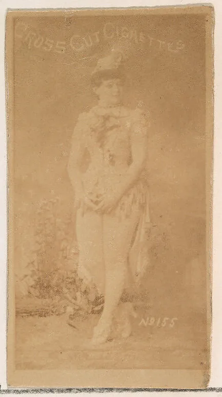 Card Number 155, from the Actors and Actresses series (N145-1) issued by Duke Sons & Co. to promote Cross Cut Cigarettes — W. Duke, Sons & Co.