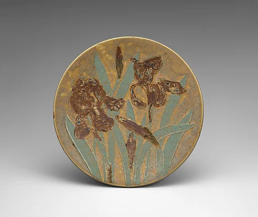 Plaque with irises