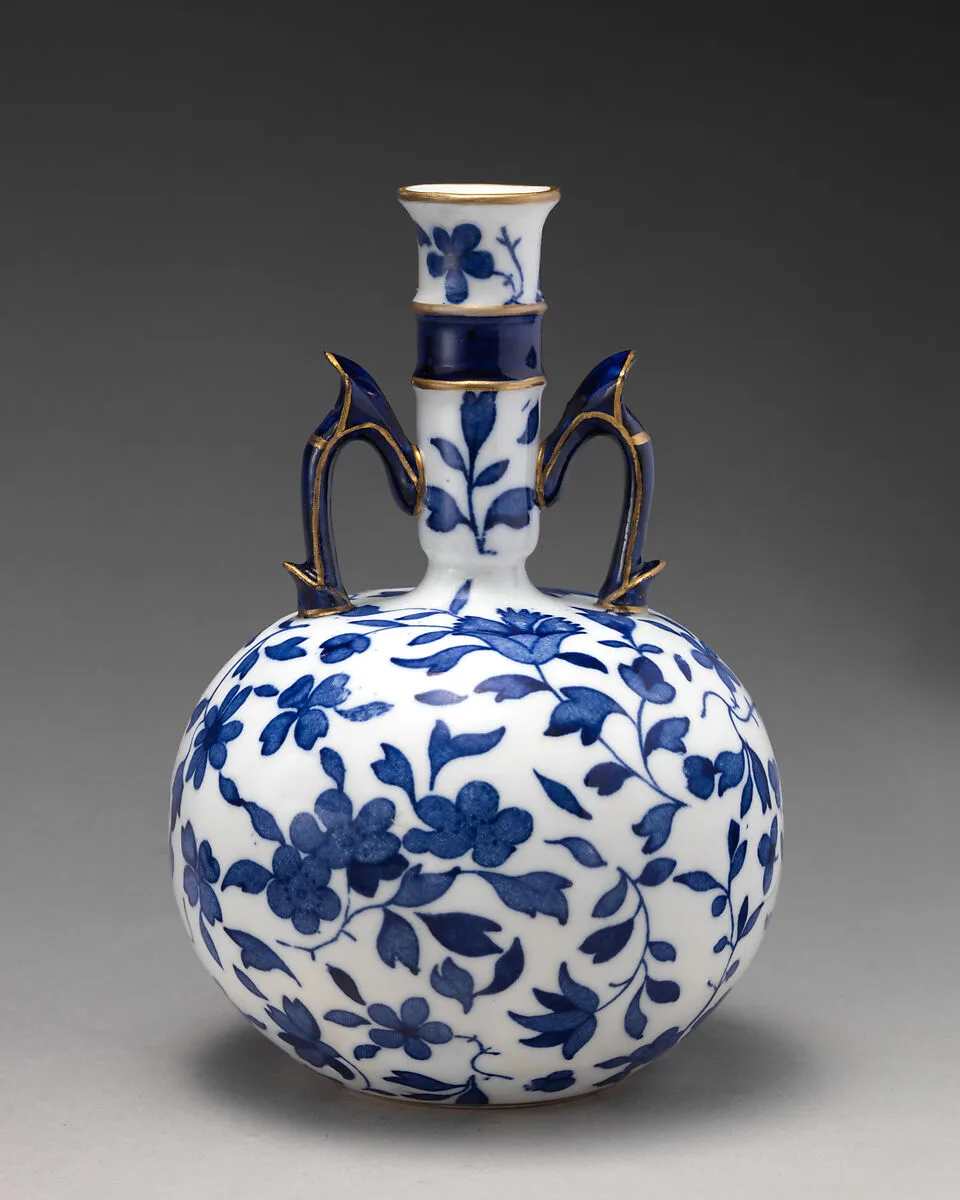 Bottle vase with handles — Minton(s)