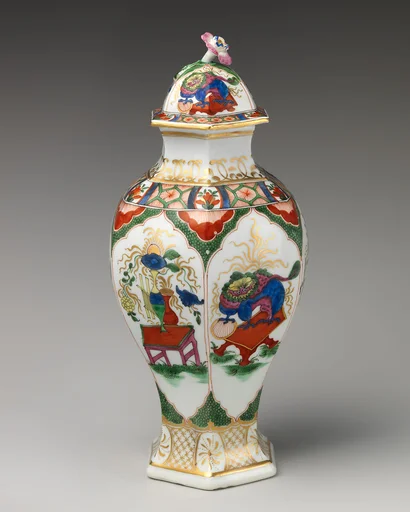 Covered vase (one of a pair)