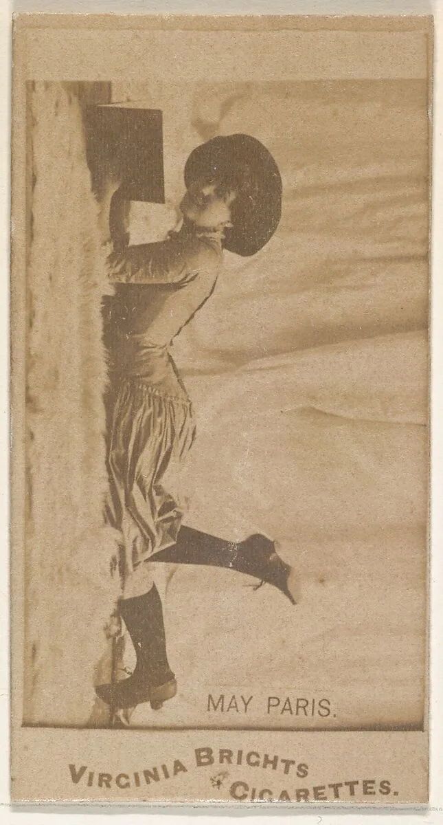 May Paris, from the Actors and Actresses series (N45, Type 1) for Virginia Brights Cigarettes — Allen & Ginter