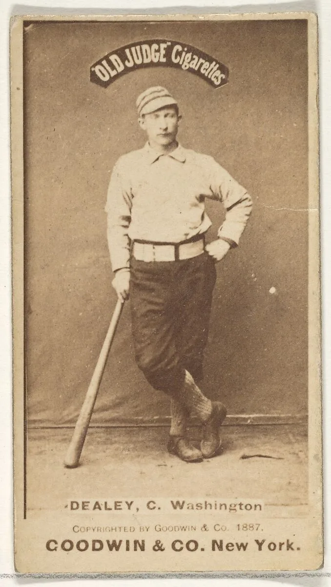 Patrick "Pat" E. Dealy, Catcher, Washington Nationals, from the Old Judge series (N172) for Old Judge Cigarettes — Goodwin & Company