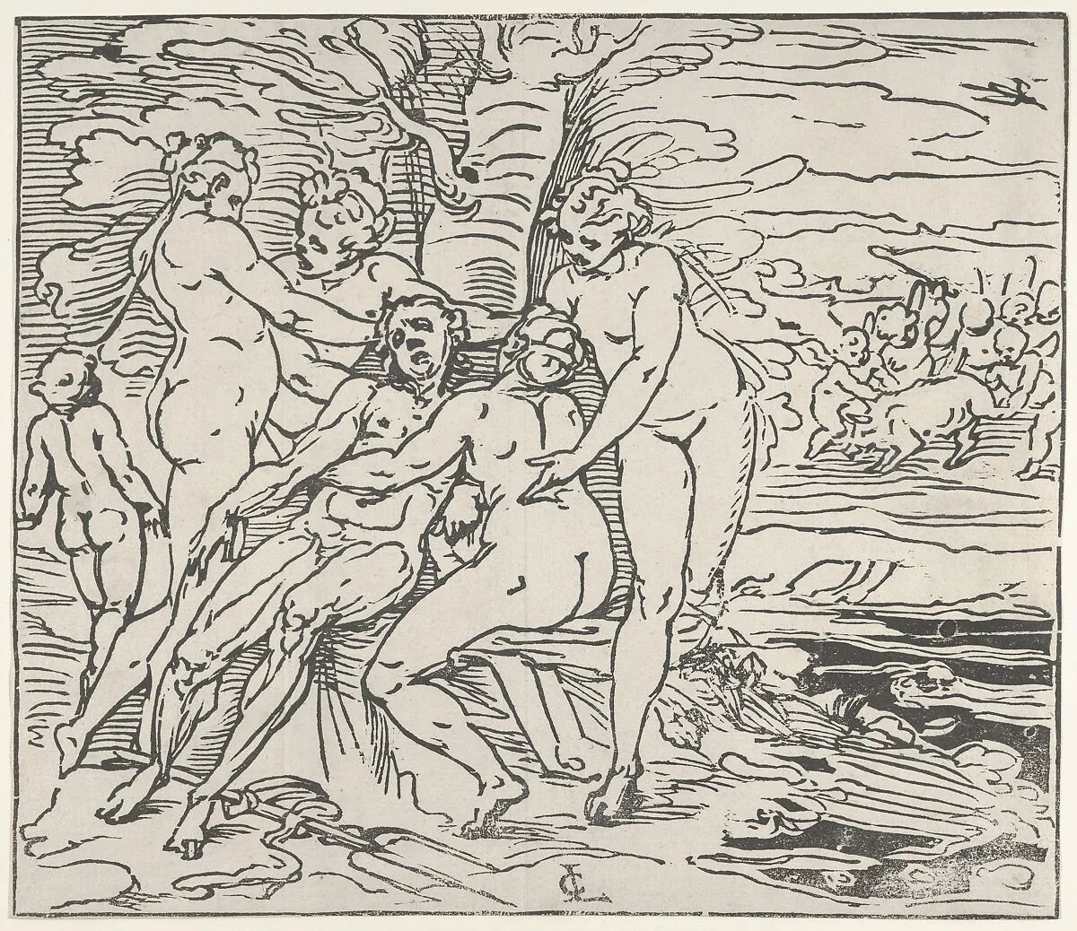 Venus and the Nymphs Lamenting the Death of Adonis — Luca Cambiaso