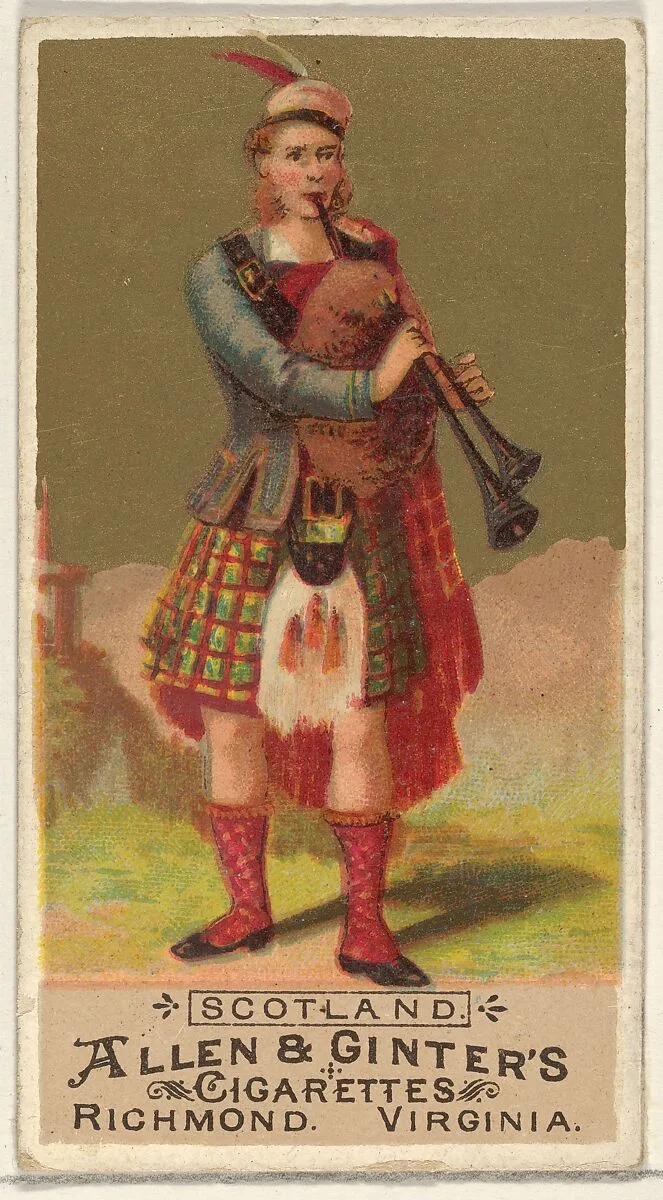 Scotland, from the Natives in Costume series (N16) for Allen & Ginter Cigarettes Brands — Allen & Ginter