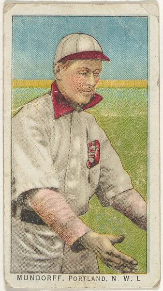 Mundorff, Portland, Northwestern League, from the "Obak Baseball Players" set (T212), issued by the American Tobacco Company to promote Obak Mouthpiece Cigarettes — American Tobacco Company