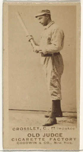 William C. Crossley, Catcher, Milwaukee, from the Old Judge series (N172) for Old Judge Cigarettes