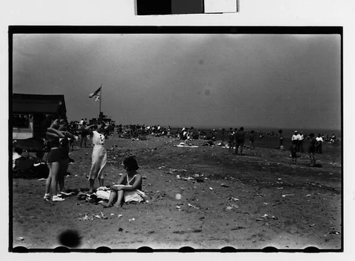 [Two 35mm Film Frames: Sunbathers, Coney Island?, New York]
