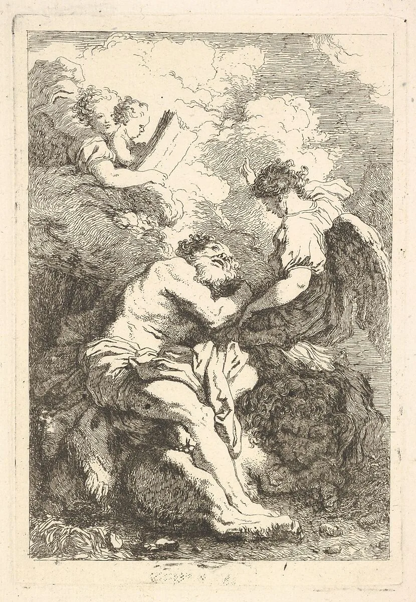 The Vision of Saint Jerome — Jean Honoré Fragonard|Johann Liss