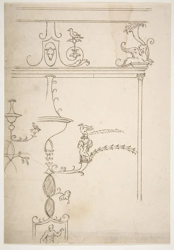 Domus Aurea, unidentified, grotteschi, details (recto) blank (verso)