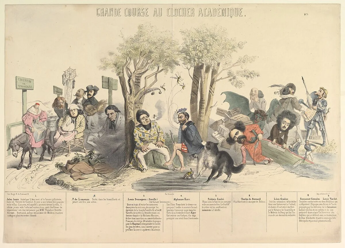 Grand Course au Clocher Académique, No. 5 — J. J. Grandville|Aubert et Cie|Bauger et Cie