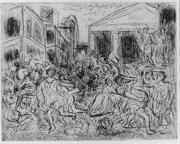 The Rape of the Sabines (#1), from ¦The Poussin Project: A Series of Prints after Nicolas Poussin¦ — Leon Kossoff