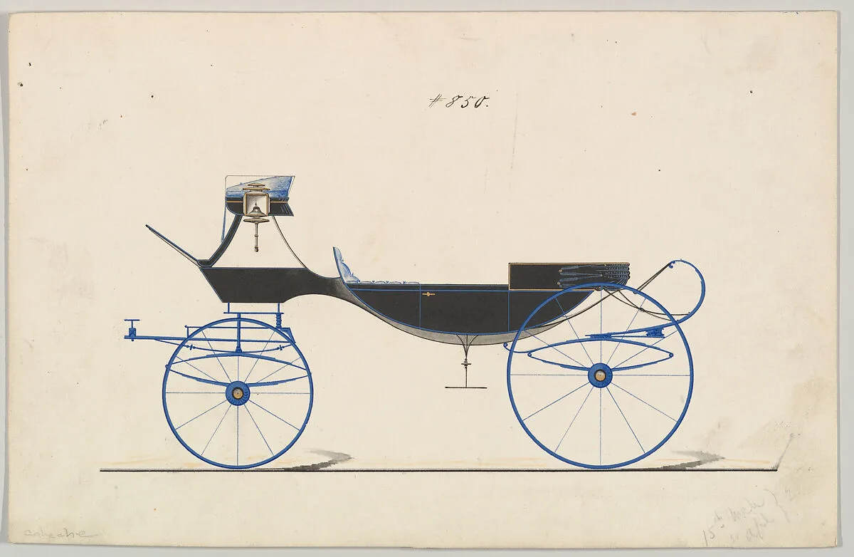Design for Vis-à-vis/ Caleche, no. 850 — Brewster & Co.