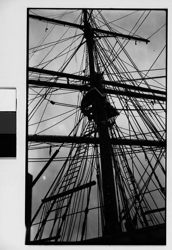 [Detail of Ship Mast and Rigging, New York City]