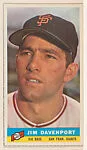 Jim Davenport, 3rd Base, San Fran. Giants, from the Bazooka "Blank Back" series (R414-15), issued by Topps Chewing Gum Company. — Topps Chewing Gum Company